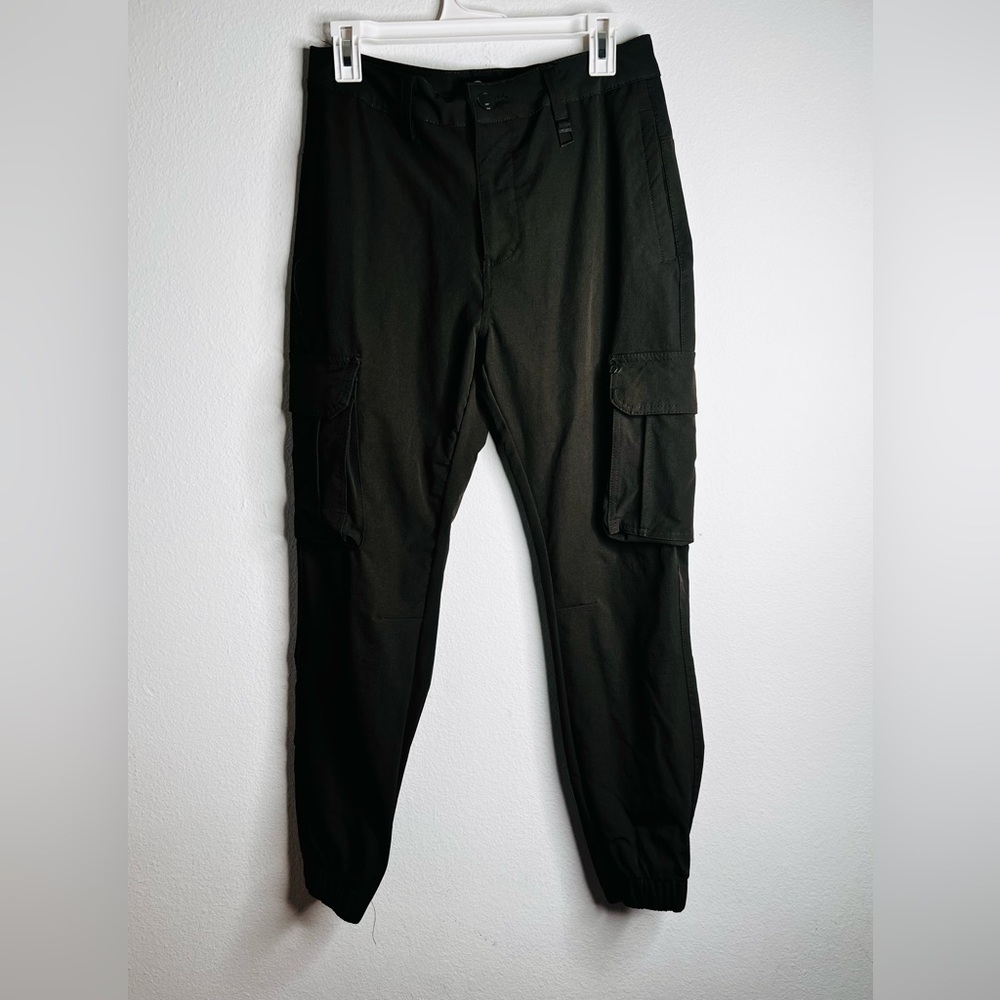 Fried Denim Pants Men's 30X30 Black Cargo Pockets Flat Front